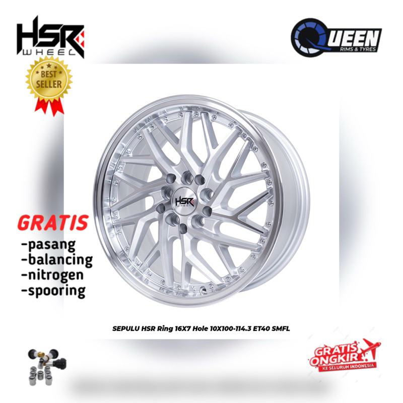 VELG RACING MODEL CELONG R16 HSR SEPULU untuk mobil new avanza, new xenia, new veloz, innova, reborn