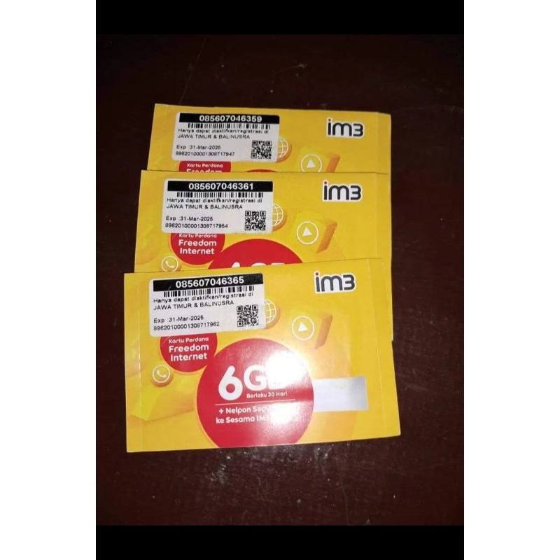 perdana indosat 6 gb