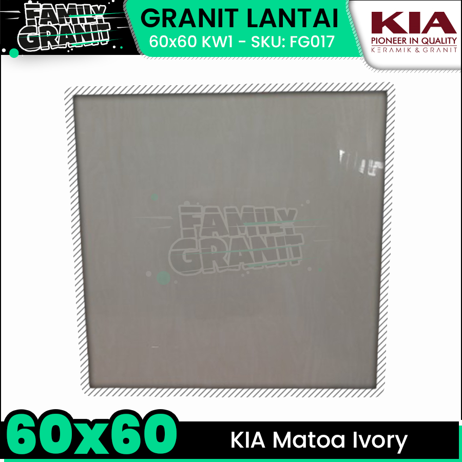 Granit Motif Kayu 60x60 KIA Matoa Ivory Cream Lantai Super Glossy KW1