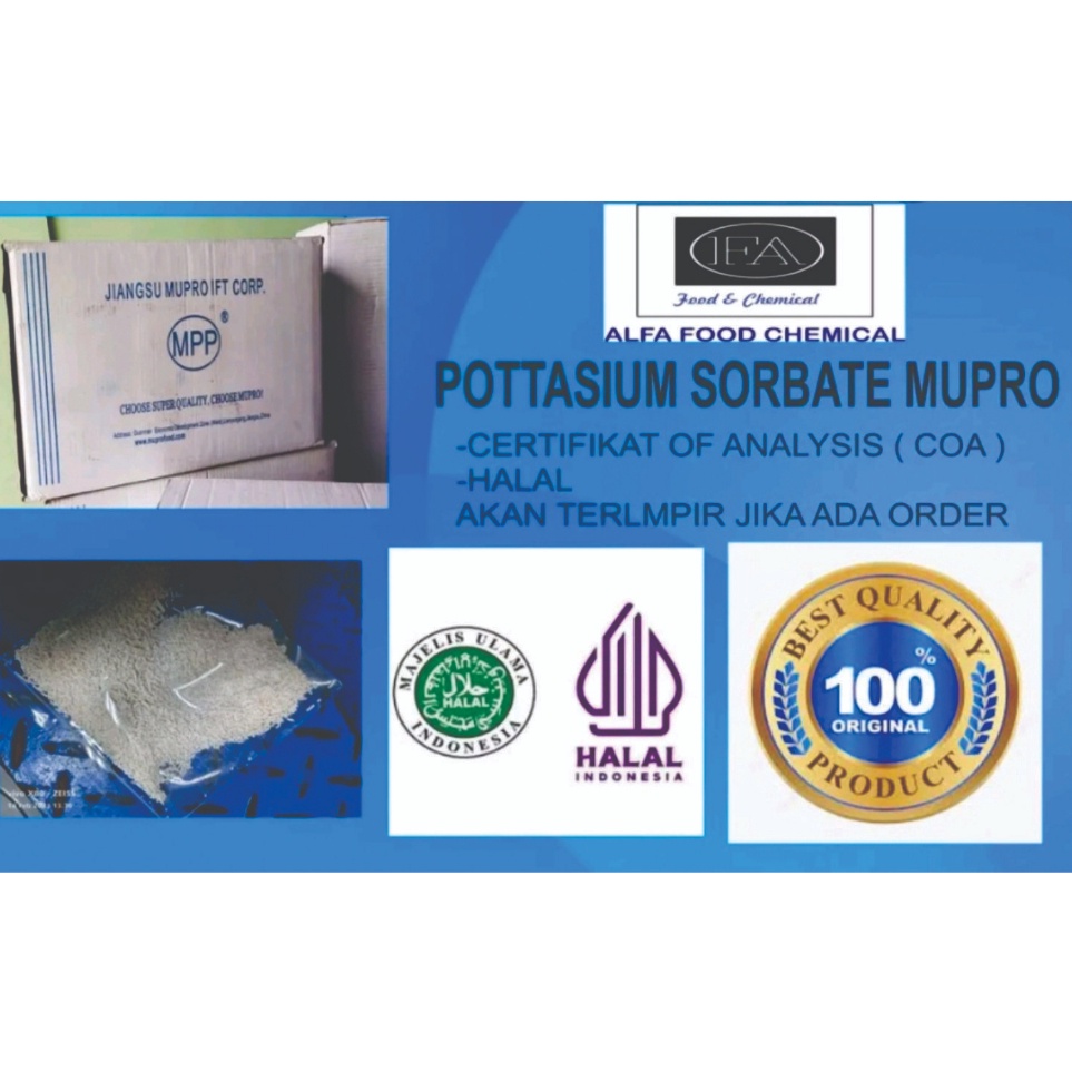 

NGJY645 XC26619 POTTASIUM SORBATEPENGAWET MAKANAN DAN MINUMAN BERSERTIFIKAT HALAL