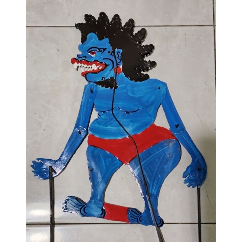 wayang Kertas setan hantu biru