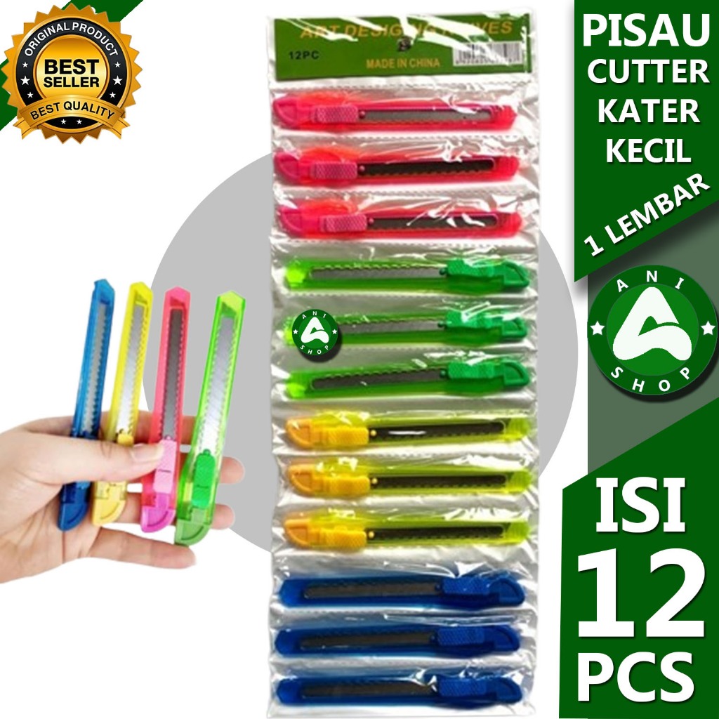 

PISAU CUTTER/KATER KECIL 1 LEMBAR ISI 12 PCS ANI SHOPP