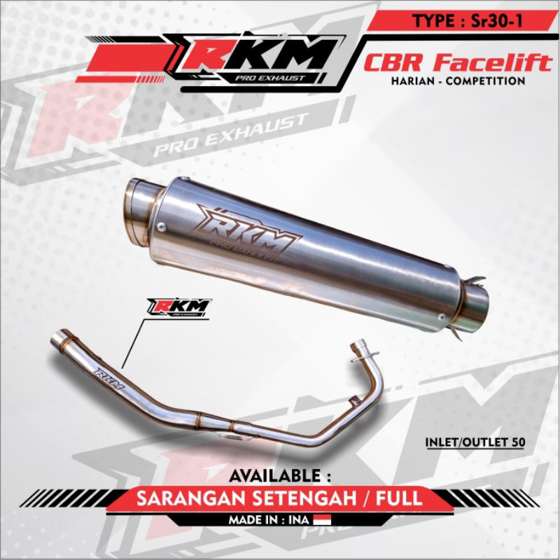 Knalpot Fullset CBR Facelift  // ORIGINAL RKM PRO EXHAUST