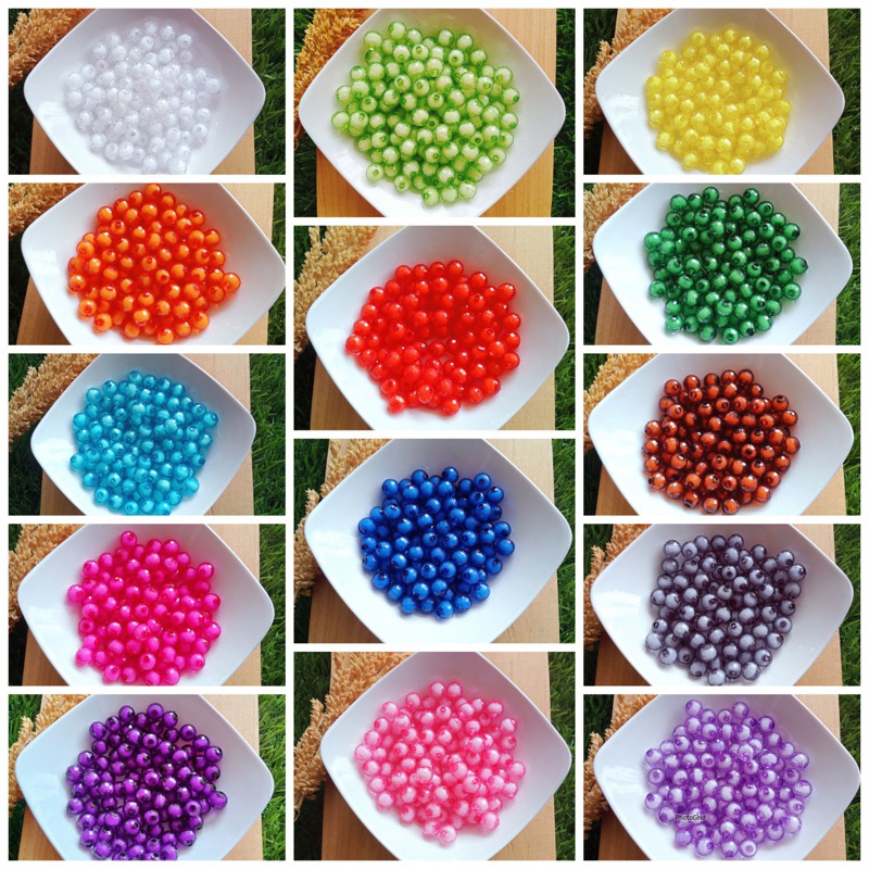 25gram Manik Lampion 10mm - Manik Akrilik Warna