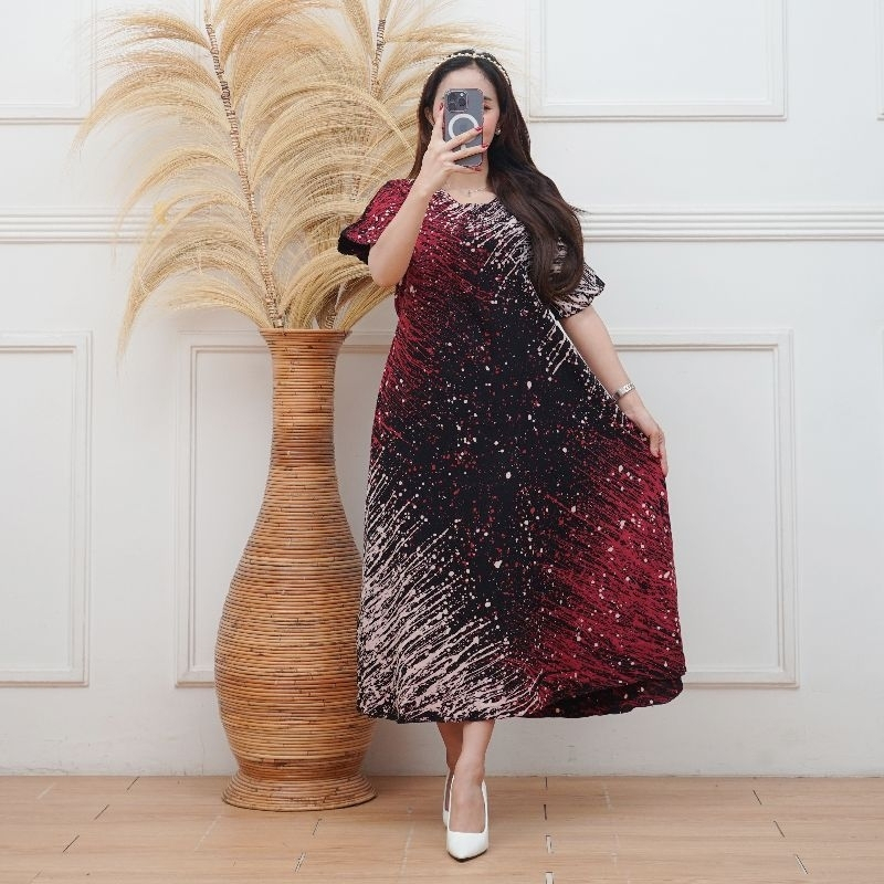 Juragan Daster Twill - Daster Twill Rayon  By Batik Gizma Size Standar Ld 105 Busui Ada Saku Daster 