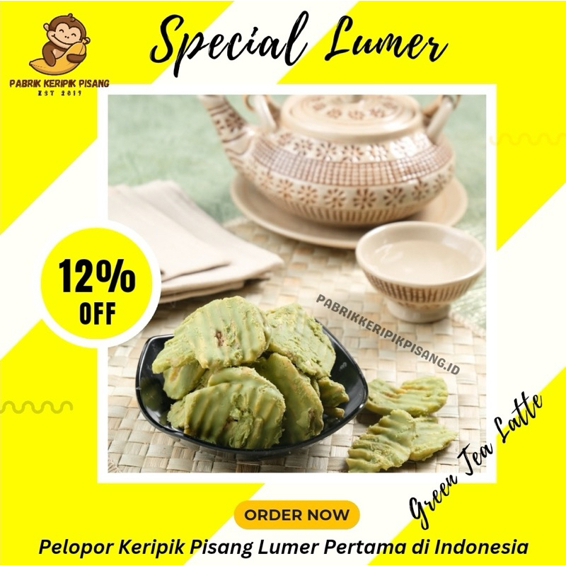 

Keripik Pisang Lumer Rasa Green Tea Aneka Rasa / Keripik Pisang Kepok Lumer Topless / Enak Gurih Renyah Manis