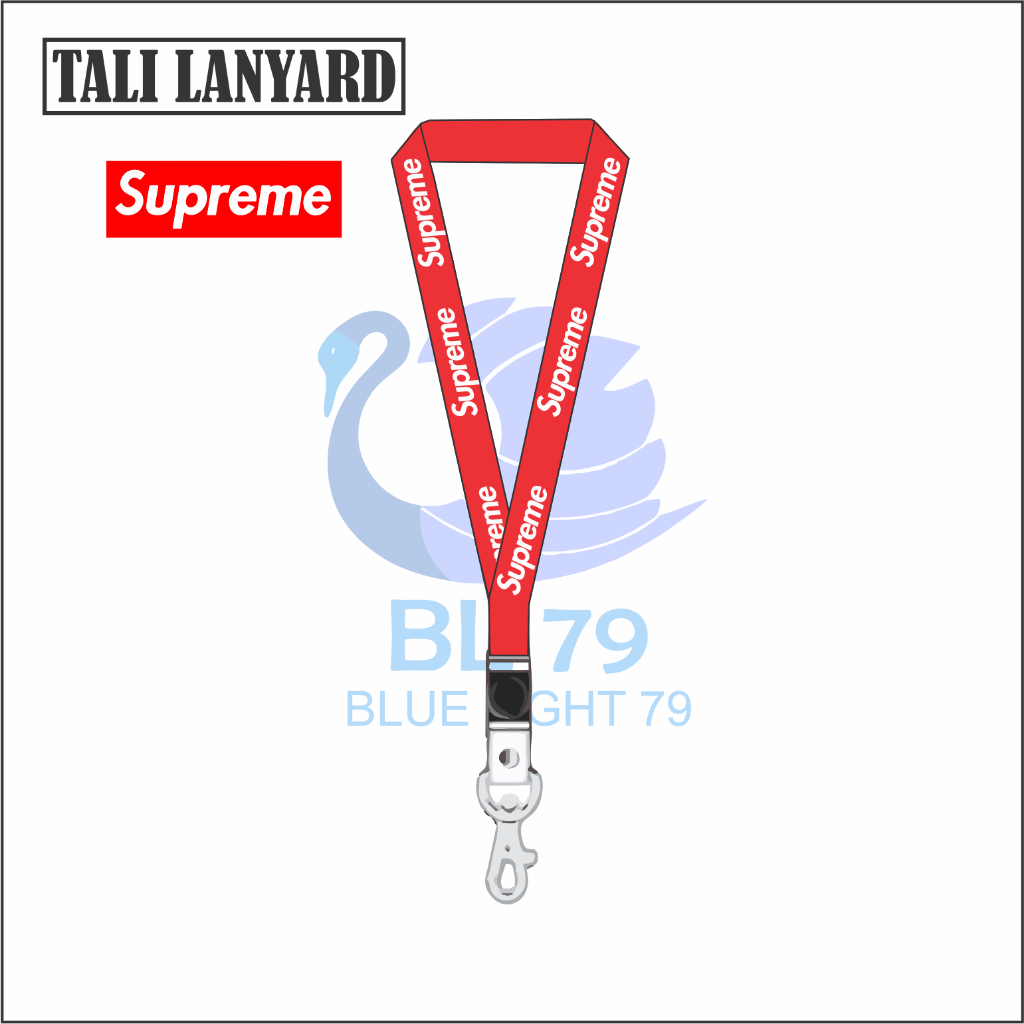 

TALI LANYARD SUPREME | BRAND SUPREME - TALI ID CARD GANTUNGAN KUNCI GANTUNGAN FLASHDISK GANTUNGAN NAMETAG TALI LANYARD BEST SELLER COD