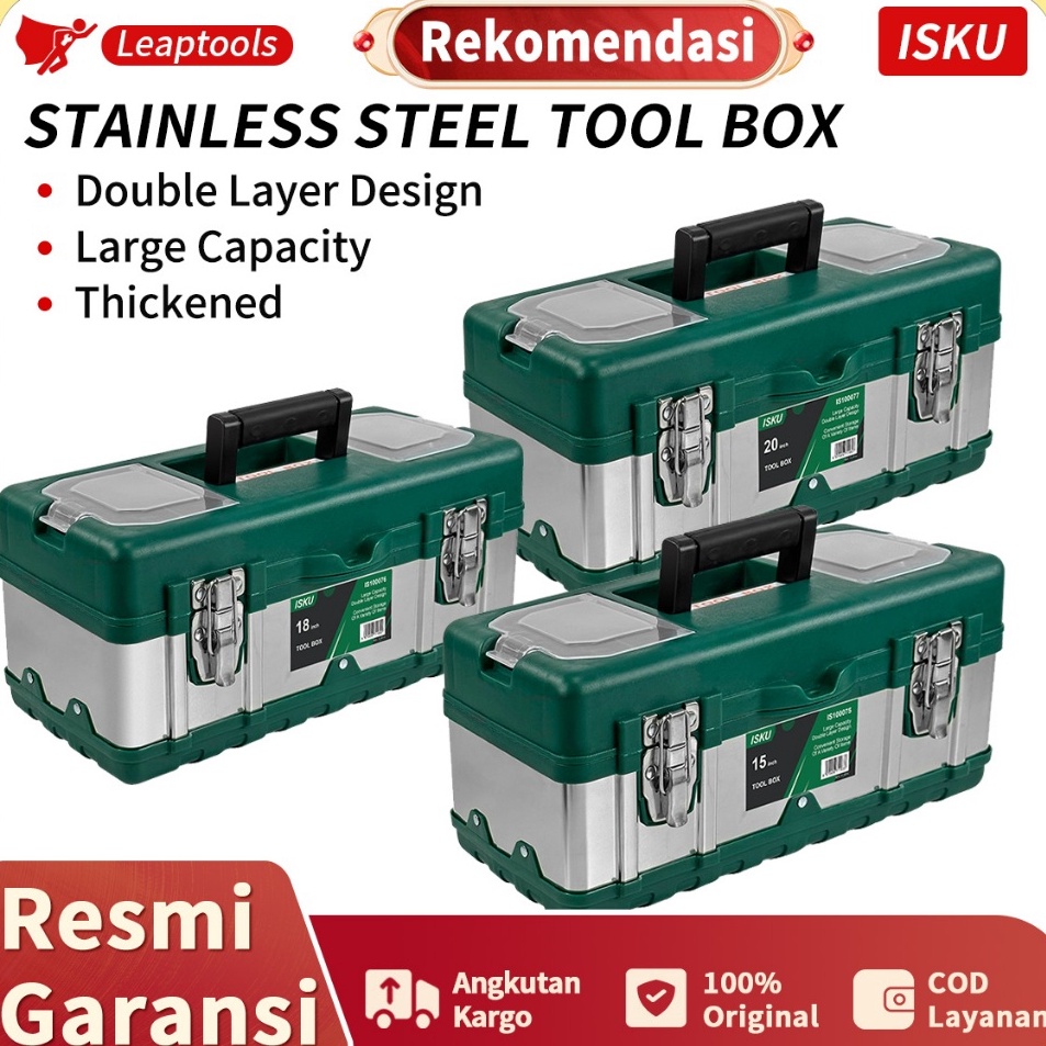 FkA Isku Tool Box Besar 2 Inch Kotak Perkakas Stainless Besar 152 Inch Box Perkakas Tool Box