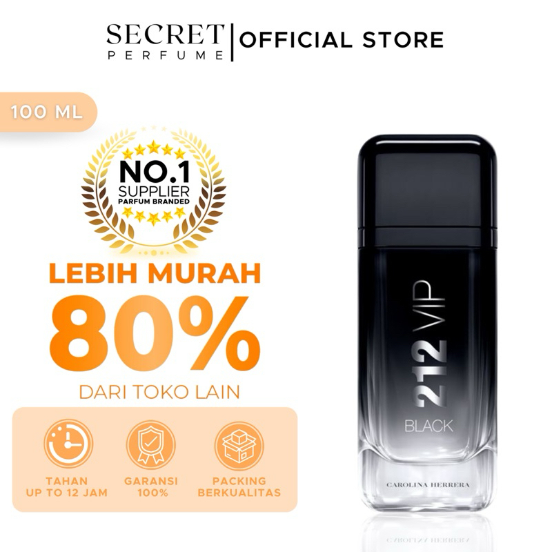 Parfum CH 212 VIP Black [100% Original Singapore] EDT Parfum Wanita By Secret Perfume