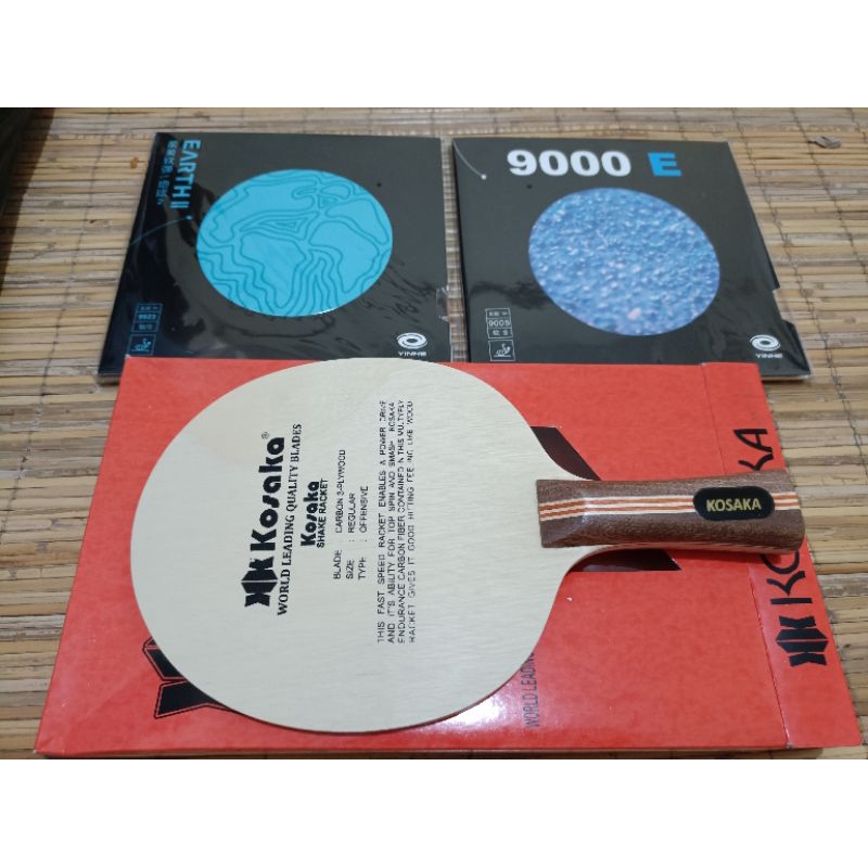 PAKET BET TENIS MEJA KOSAKA CARBON HANDLE SARDIUS PLUS YINHE ORIGINAL