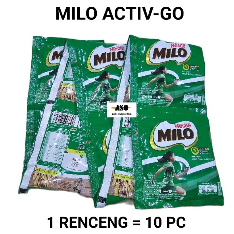 

WCTT624 TERMURAH MILO ActivGo Susu Bubuk Sachet 22 gr RENCENG ISI 1 pc