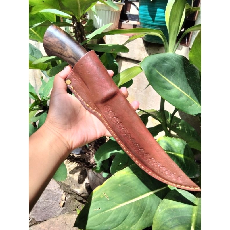 Pisau jambia 20 cm baja per sarung kulit
