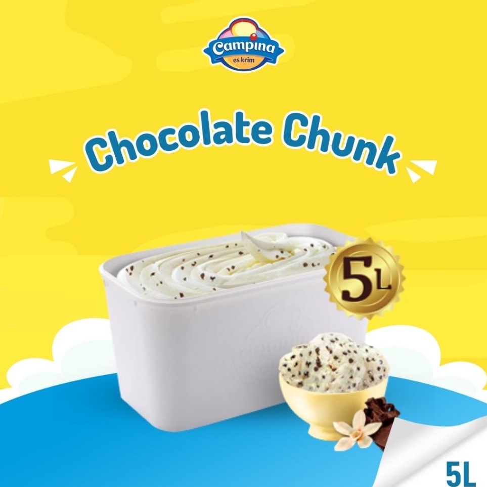 

JSYF2318 ORIGINAL Ice Cream Campina 5 Liter Chocochunk Es Krim