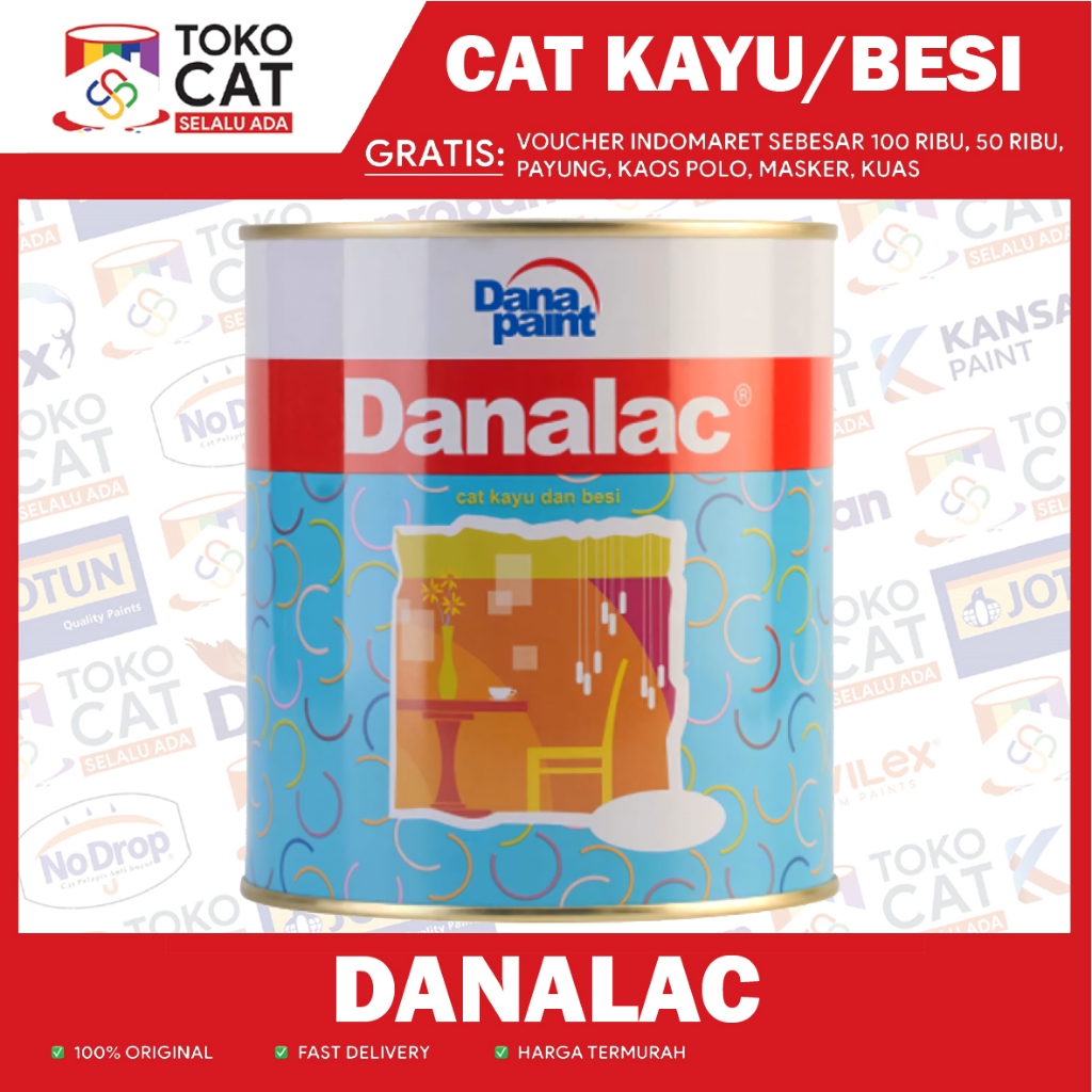 CAT MINYAK KAYU DAN BESI | DANALAC 1 KG | KEMASAN KALENG