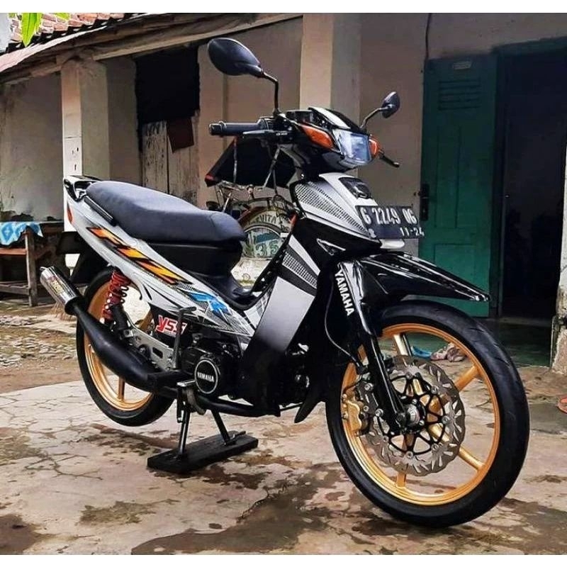 Striping lis sticker standar ORI yamaha fiz r 2004 hitam putih stiker Fiz R FizR hitam putih 2004