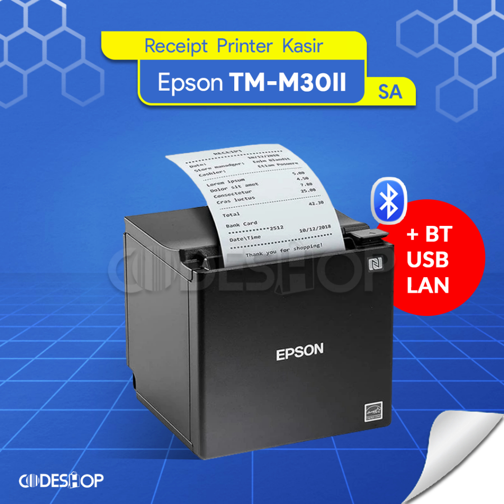 Printer Thermal Epson TM-M30 Bluetooth Cetak Struk Kasir