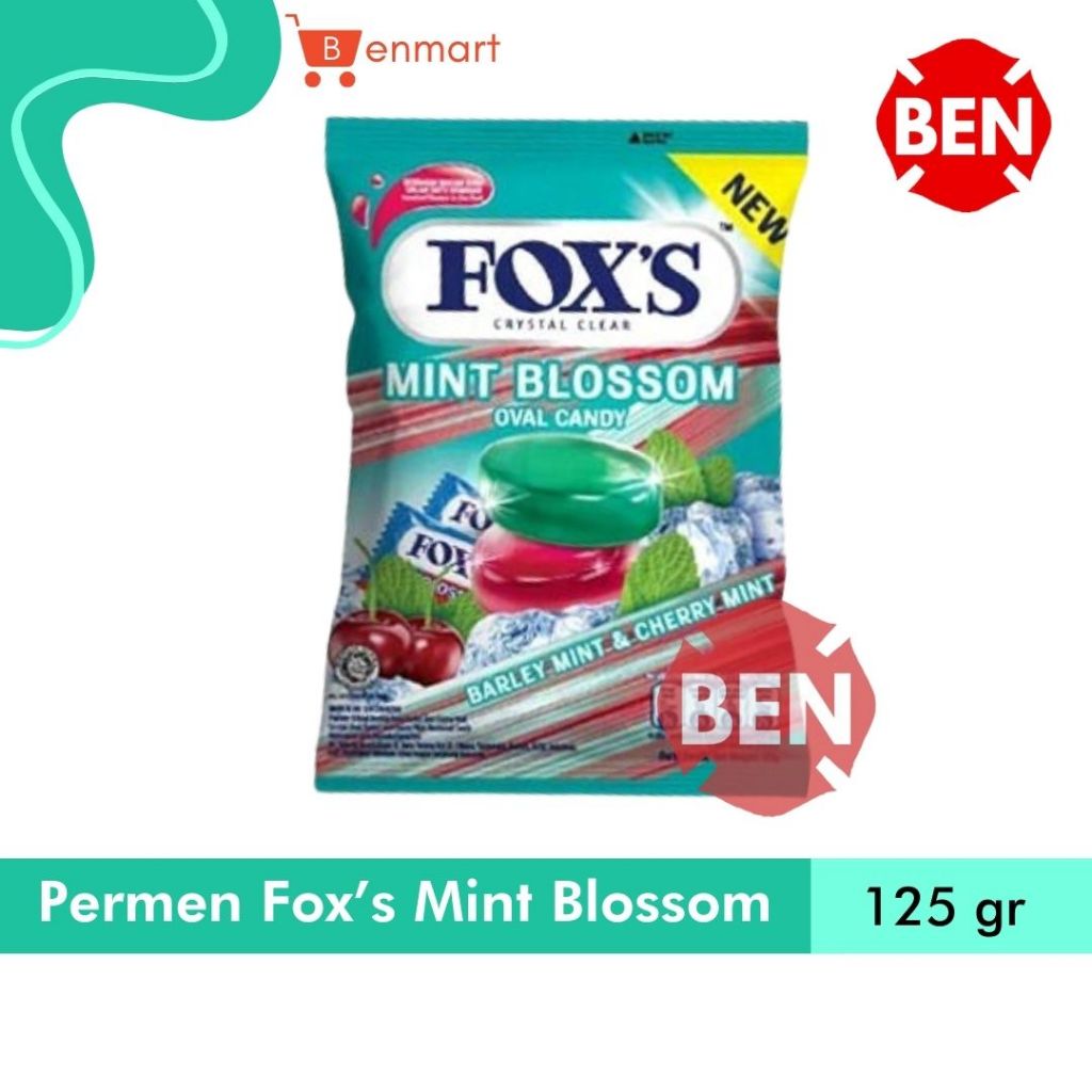 

Permen Fox's Crystal Mint Blossom Candy Barley & Cherry 125g Fox Foxs