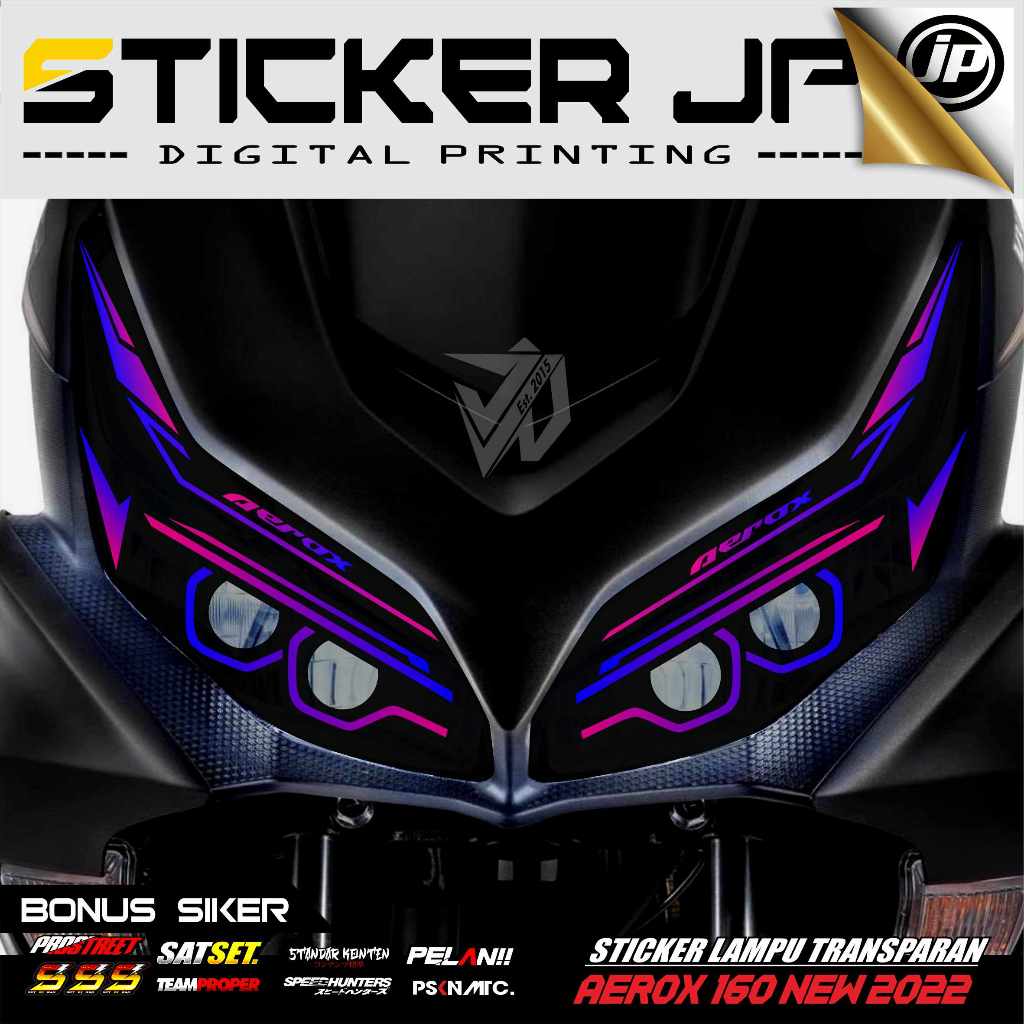 SJP Stiker Lampu Aerox Sticker Alis Motor AEROX 160 NEW 01