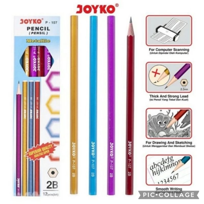 

Pencil JOYKO P-107 2B / Pensil 2B JOYKO P-107