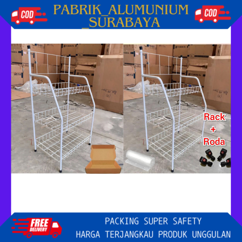 Rak Serbaguna Susun 3/Rak Jumbo Serbaguna/Rak Roti Susun 3
