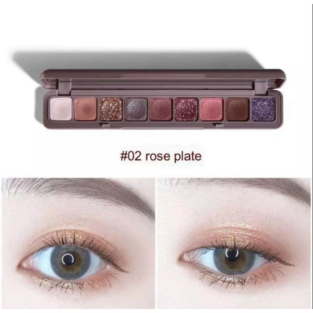 LAMEILA 3600 EYESHADOW PALLETE MATTE AND GLITTER 9 COLORS WATERPROOF