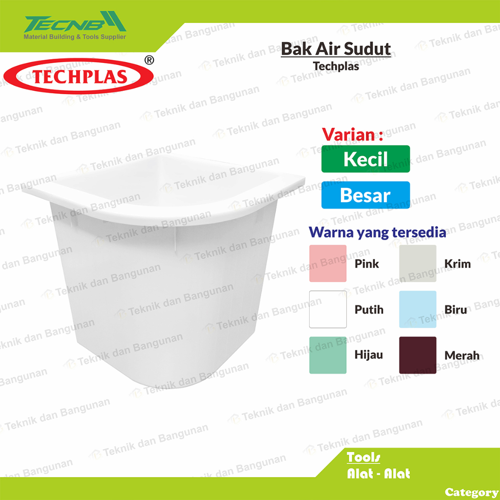 Bak Air Kamar Mandi Sudut Techplas Ukuran Besar
