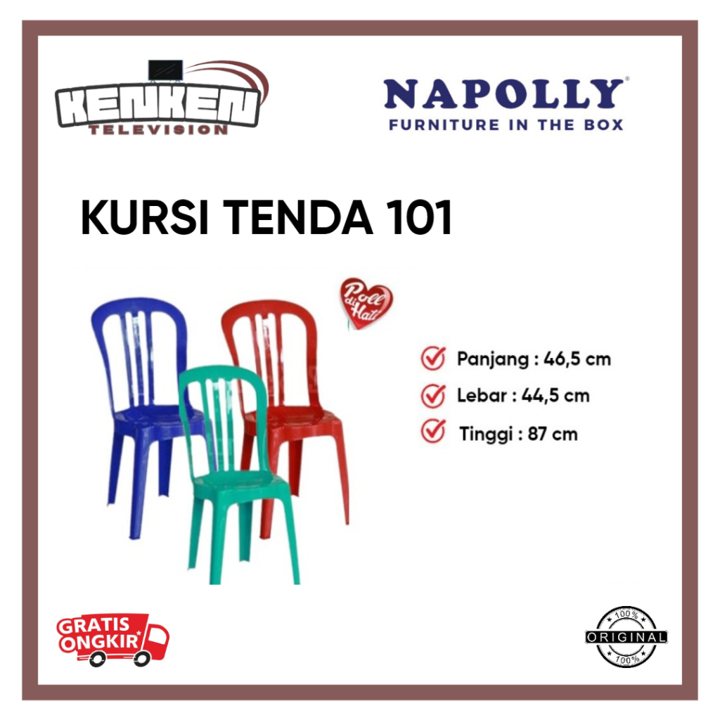 Kursi Plastik Tenda Napolly 101C Kursi Napolly 101C Kursi Tenda Plastik Napolly
