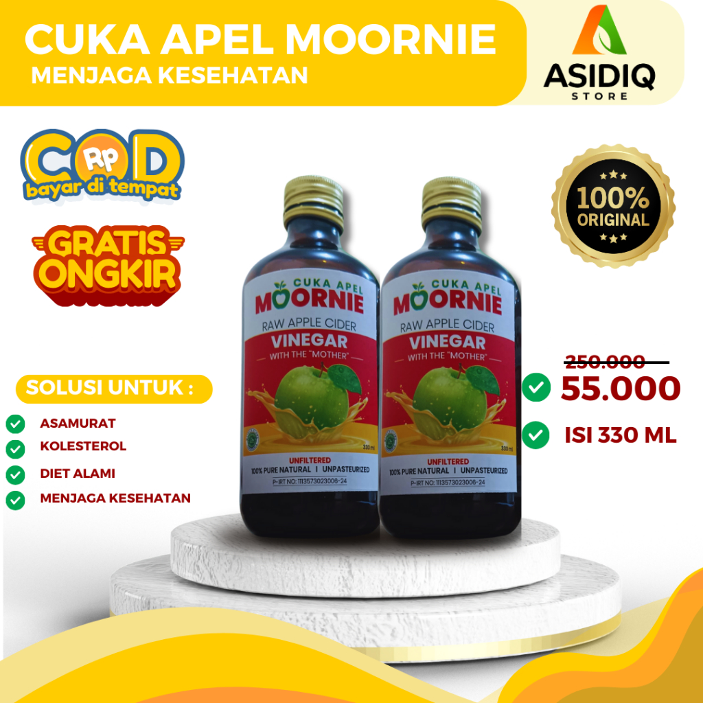 

MOORNIE CUKA APEL Alami Herbal 100% Alami Tanpa Pengawet herbal Diet Alami Asamurat Kolesterol MInggat