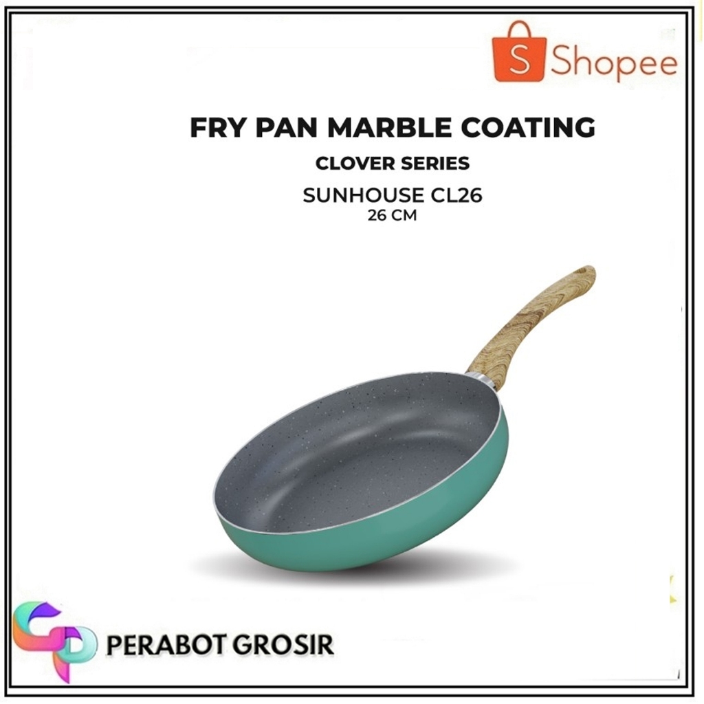 Clover Marble Fry Pan 26cm Sunhouse CL26