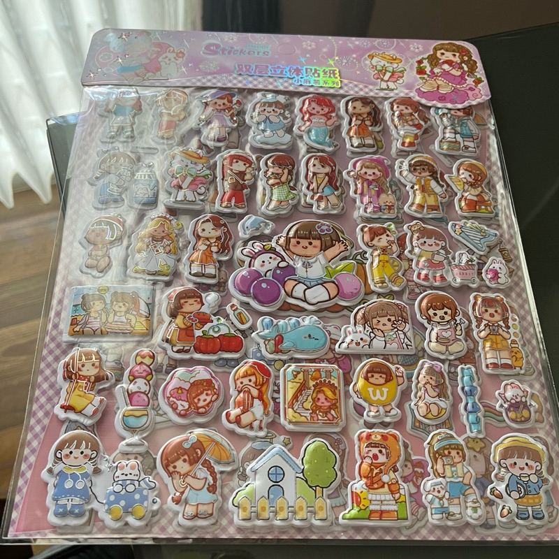 

Stiker 3D Jumbo / Cute Cartoon / Sticker Set Timbul / Viral Murah / Karakter Kartun Lucu / Happy Stickers / Kawaii Cartoon Girl Momo