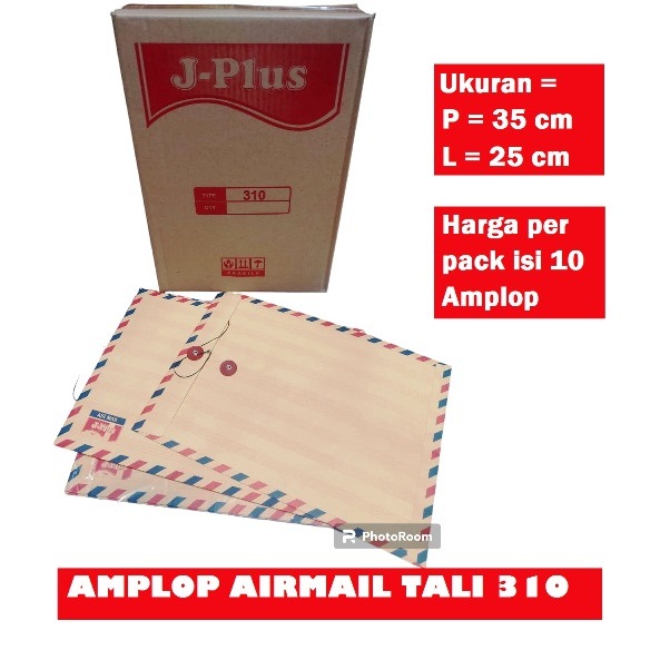 

Amplop Airmail Tali 310 JPLUS/Amplop Coklat Tali/Amplop Folio Kancing/1 Pack Amplop Coklat Tali isi 10