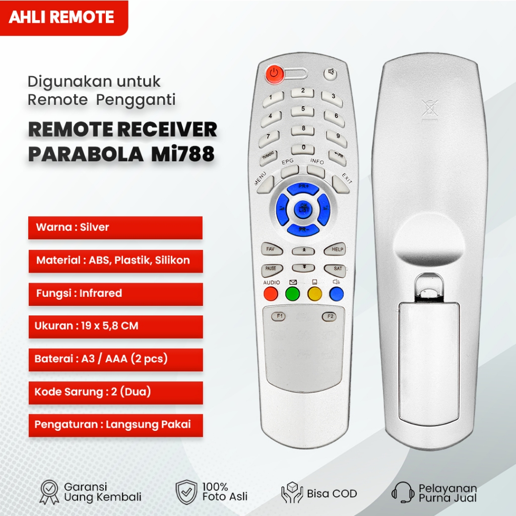Remot Receiver Orange TV Ku Band Mi788 / Remote Parabola Orange TV