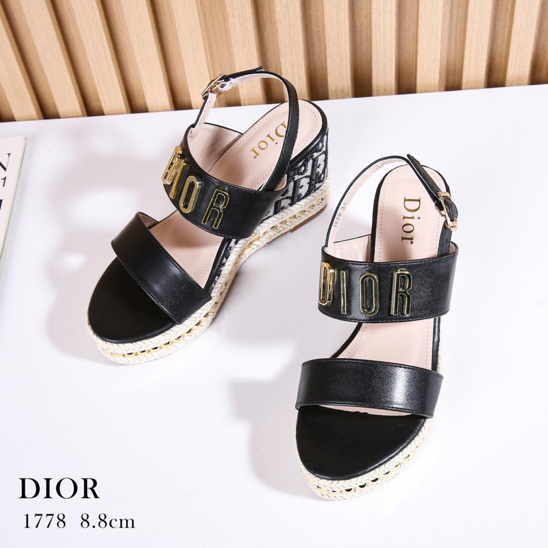 Sandal Wedges Impor Premium Dior 1778