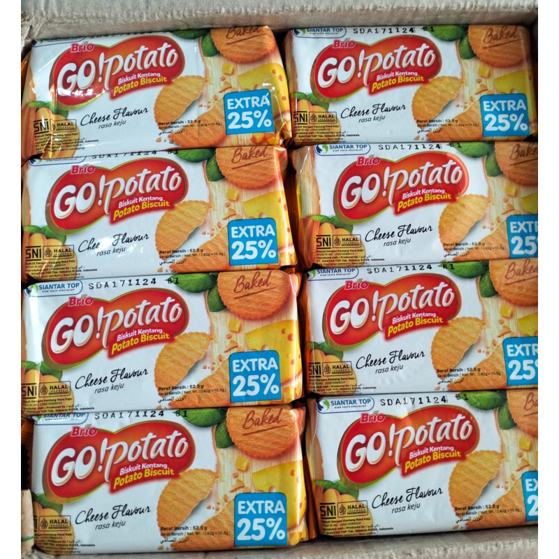 

Brio Go! Potato Biscuit Biskuit Kentang Mini Pack Keju - Netto 52 gr