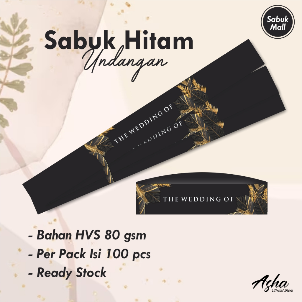 

(100 PCS) SABUK UNDANGAN PERNIKAHAN - SABUK SOUVENIR AESTHETIC SABUK HITAM MALL