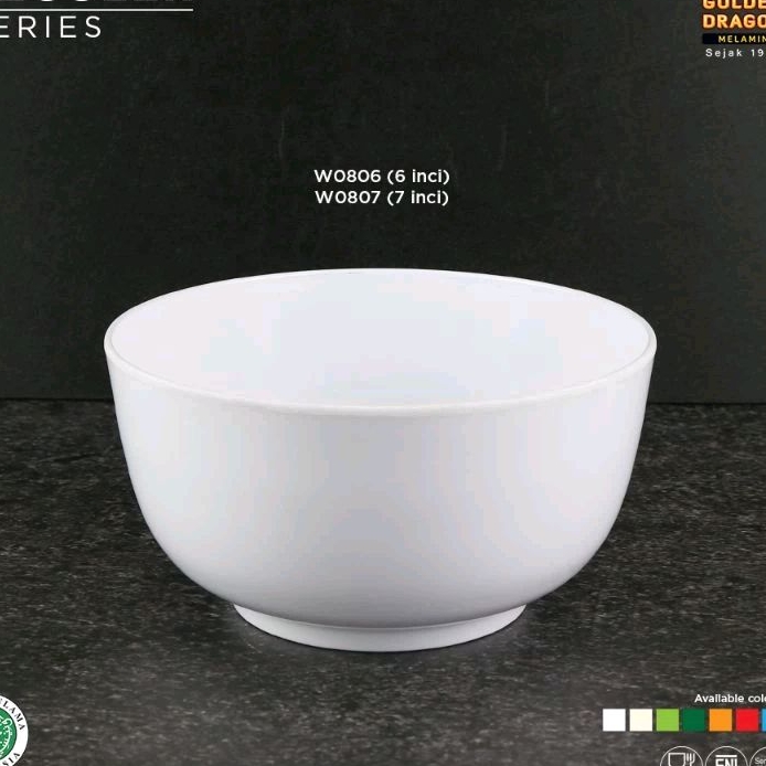 1lusin mangkok kaki melamin series w0806 - w0807