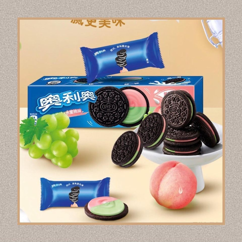 

Oreo Biscuit Fruit Flavour Peach Grape Import 97 gr