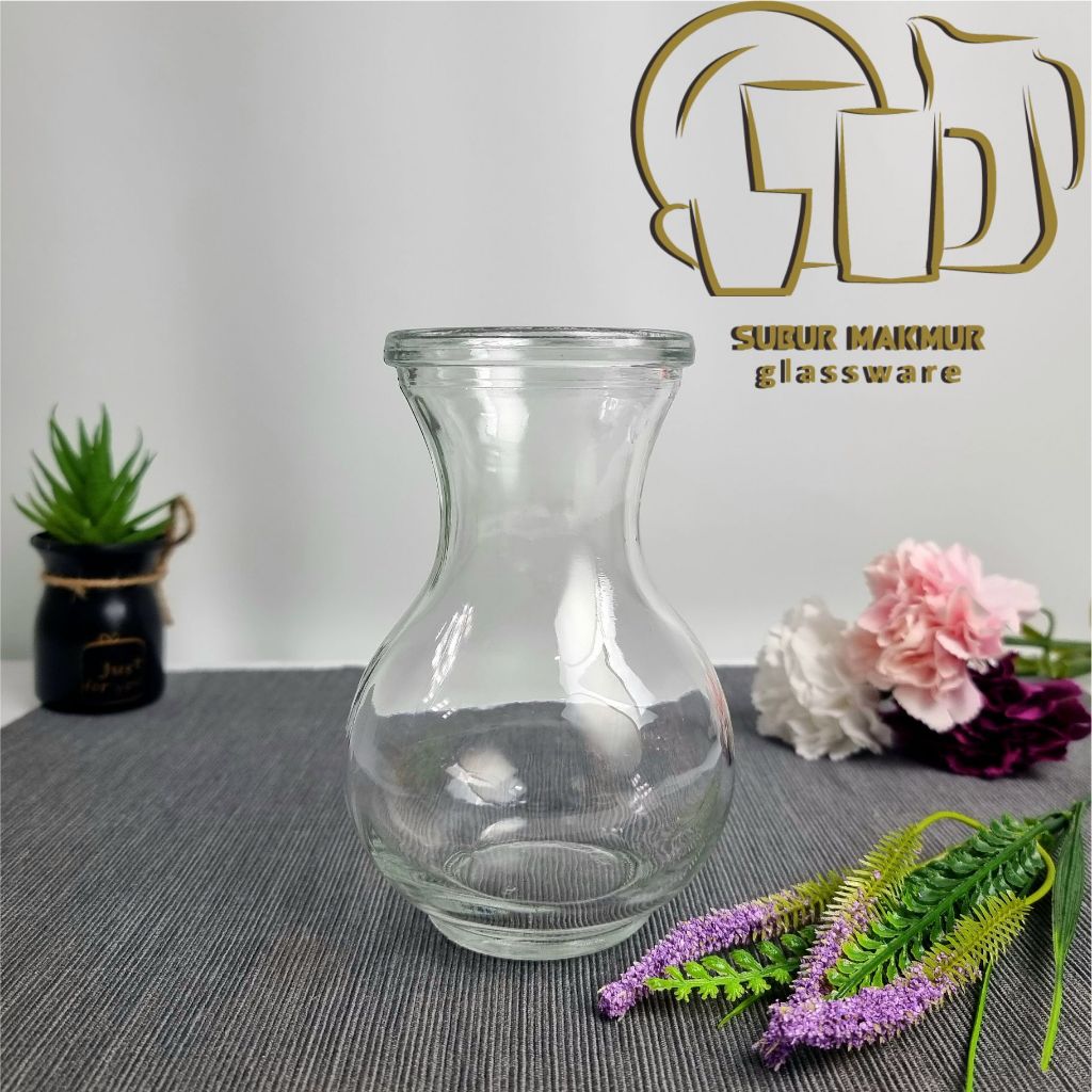 [1 Pcs ] Vase Bunga kaca / Water Jug Kedaung ( DMJ17 ) . Decanter / Flower Pot / Juice Jug / karaf