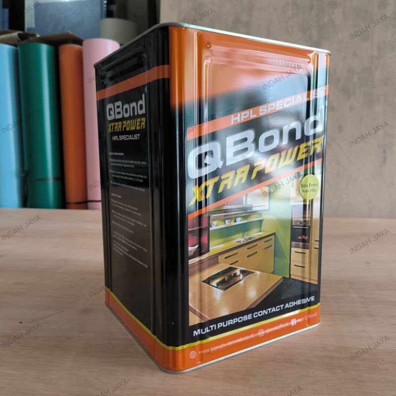 Lem Kuning Qbond Xtra Power Blek 10 kg - Triplek Kayu HPL PVC Sheet