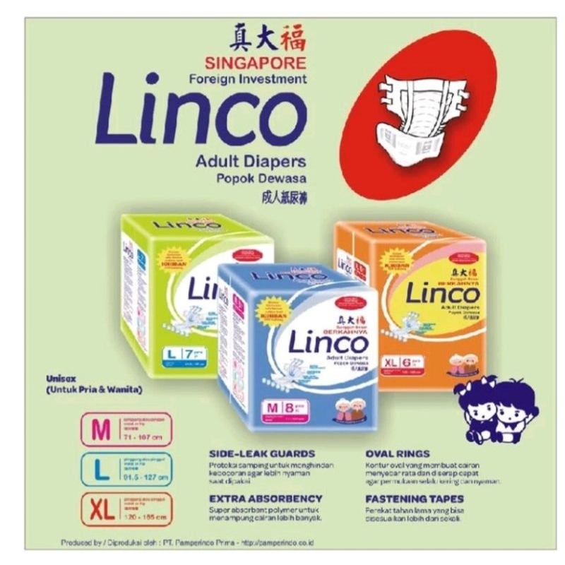 popok dewasa diapers linco