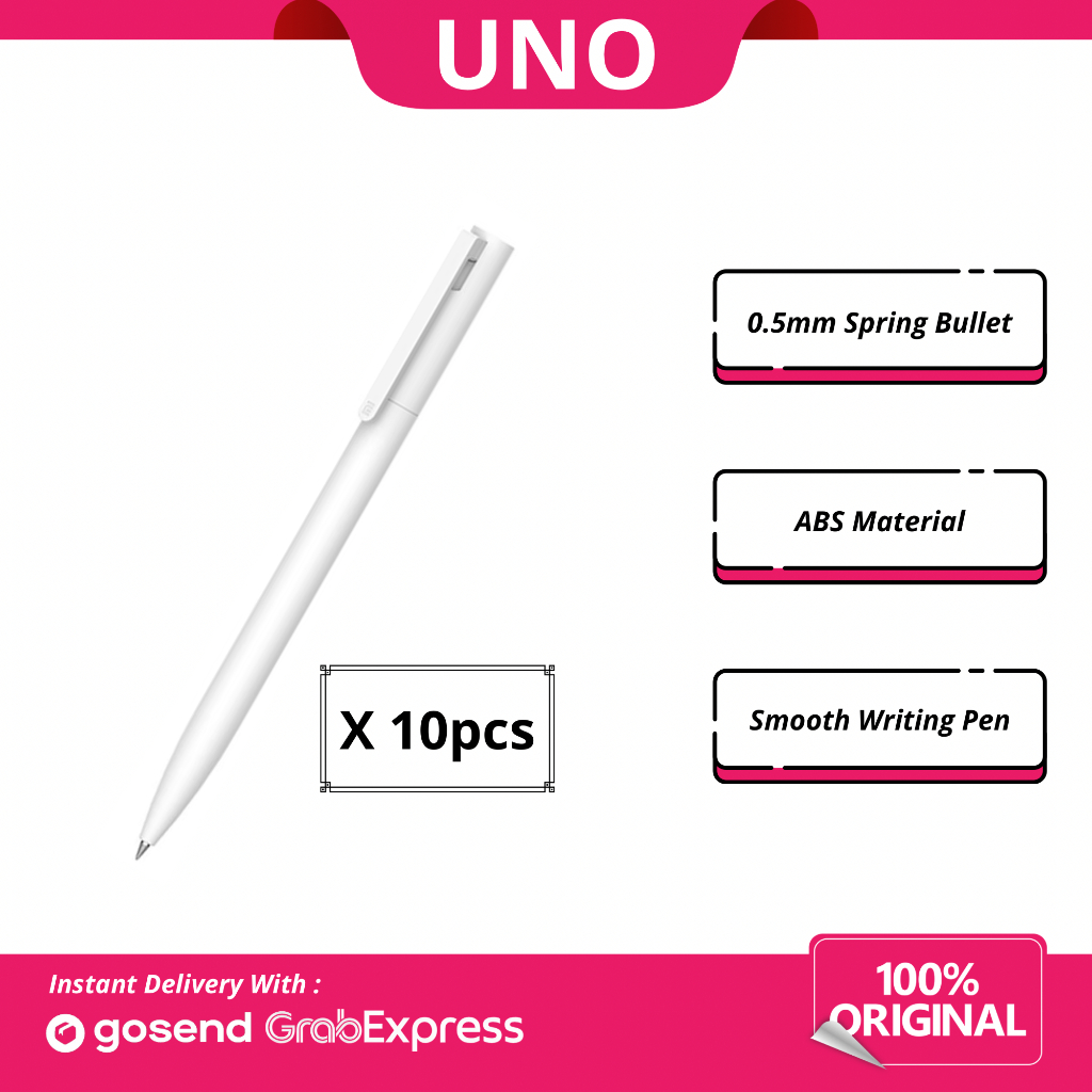 

Mijia Gel Ink Pen White 10 Pcs Pulpen