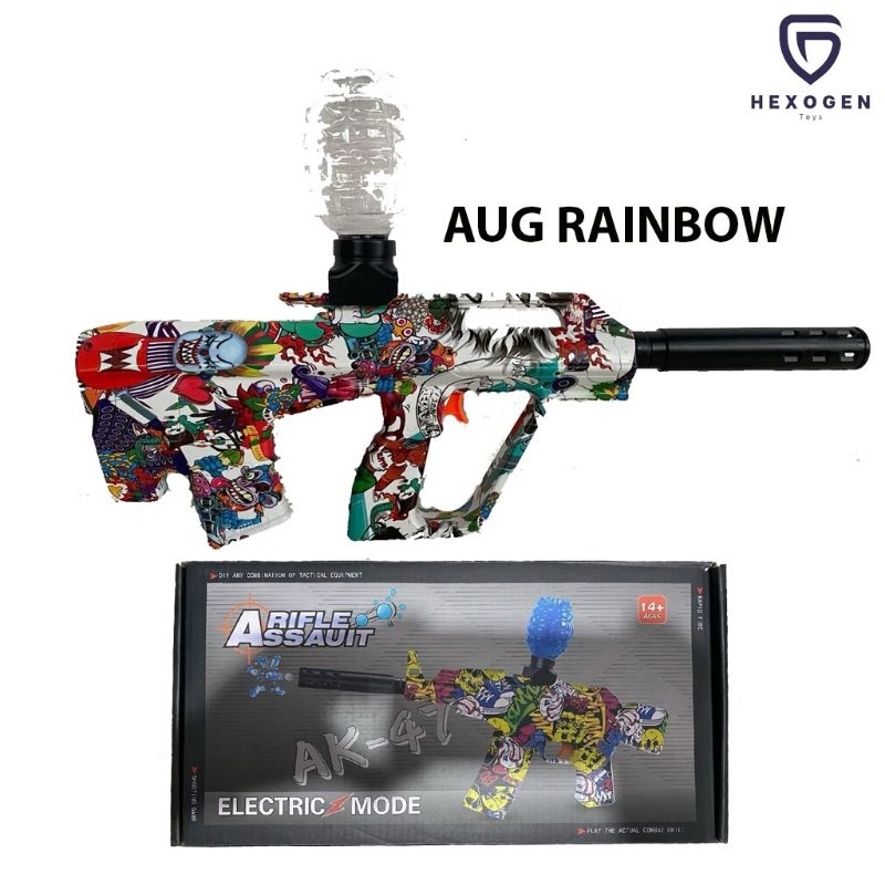 Mainan Water Gel Blaster AUG *COD* manual dan Auto mode 7-8MM [HX-Aug] Olahraga Anak Anak Outdoor Am
