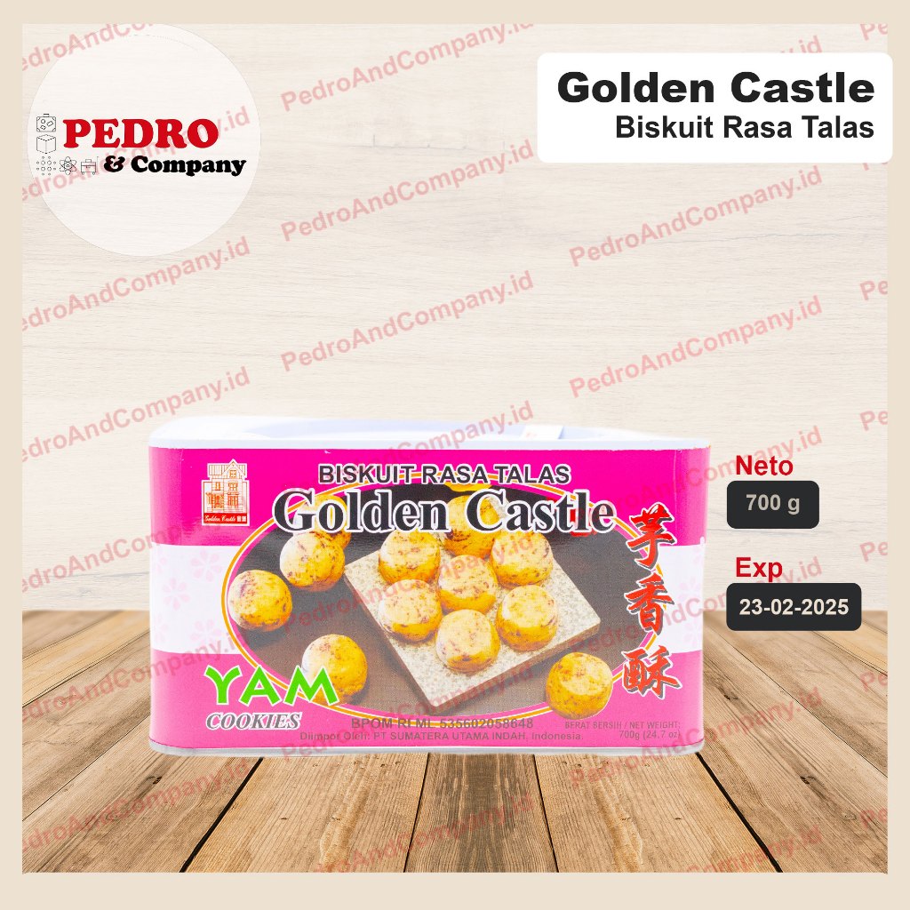 

Golden castle yam cookies 700 gram - biskuit talas kaleng malaysia