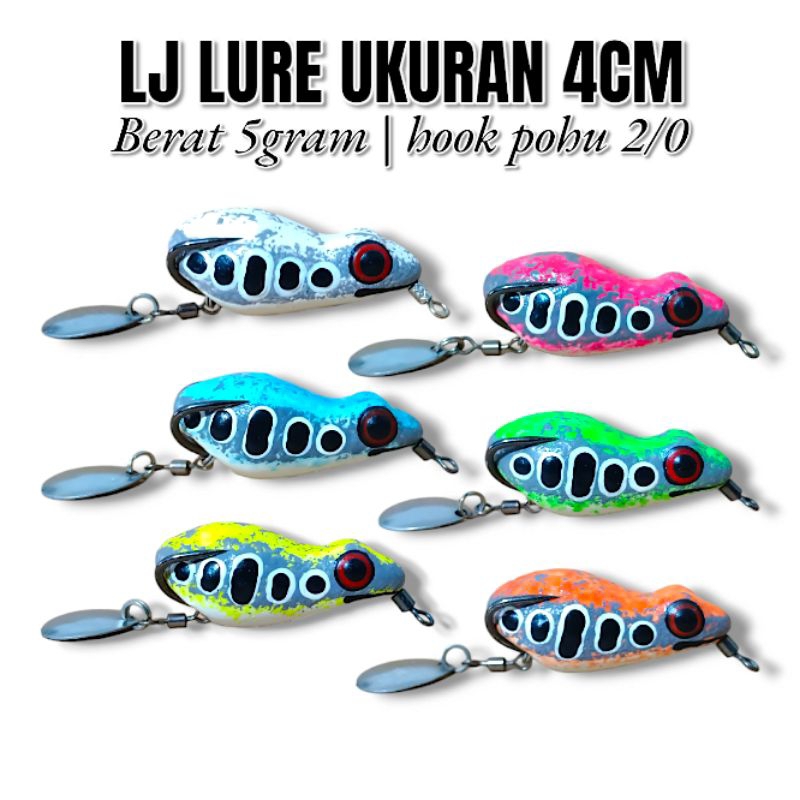 SOFT FROG LJ LURE UKURAN 4.CM BERAT 5GRM HOOK 2/0 UMPAN KESTING