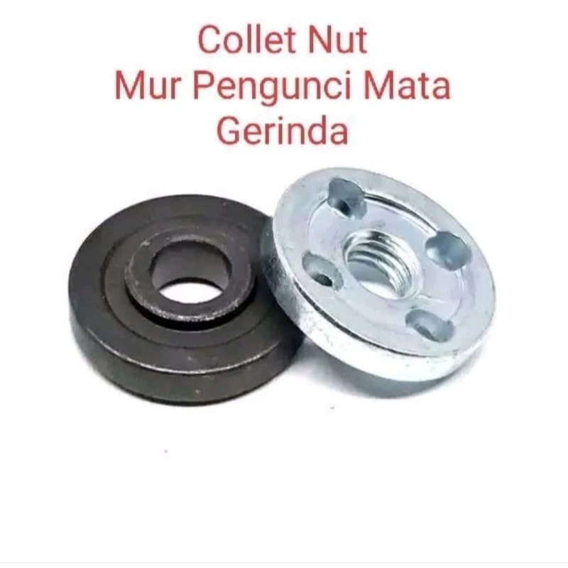 COLLET NUT TAHANAN MUR PENJEPIT MATA GERINDA TANGAN 4" INCH LOCK NUT