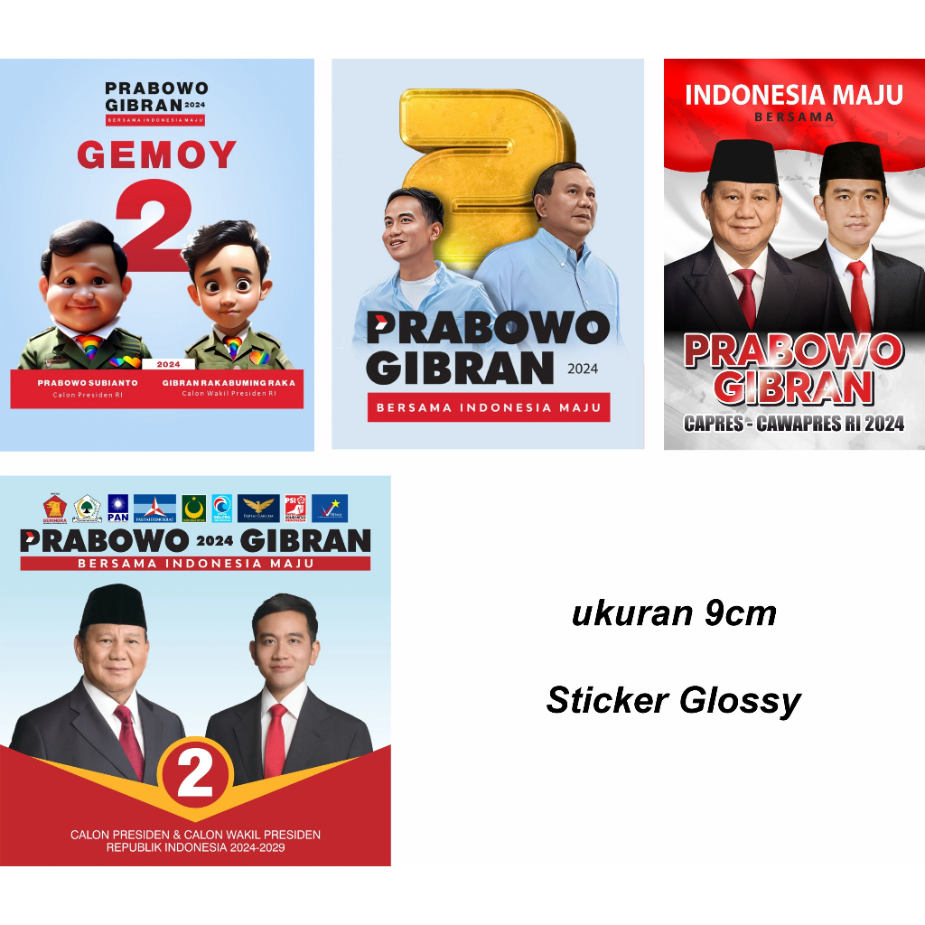 

Sticker Capres Cawapres Presiden 2024 Prabowo Gibran