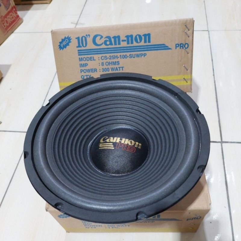 Speaker CANNON Canon 10 Inch Bass Woofer C 25H 100 1018 300 watt