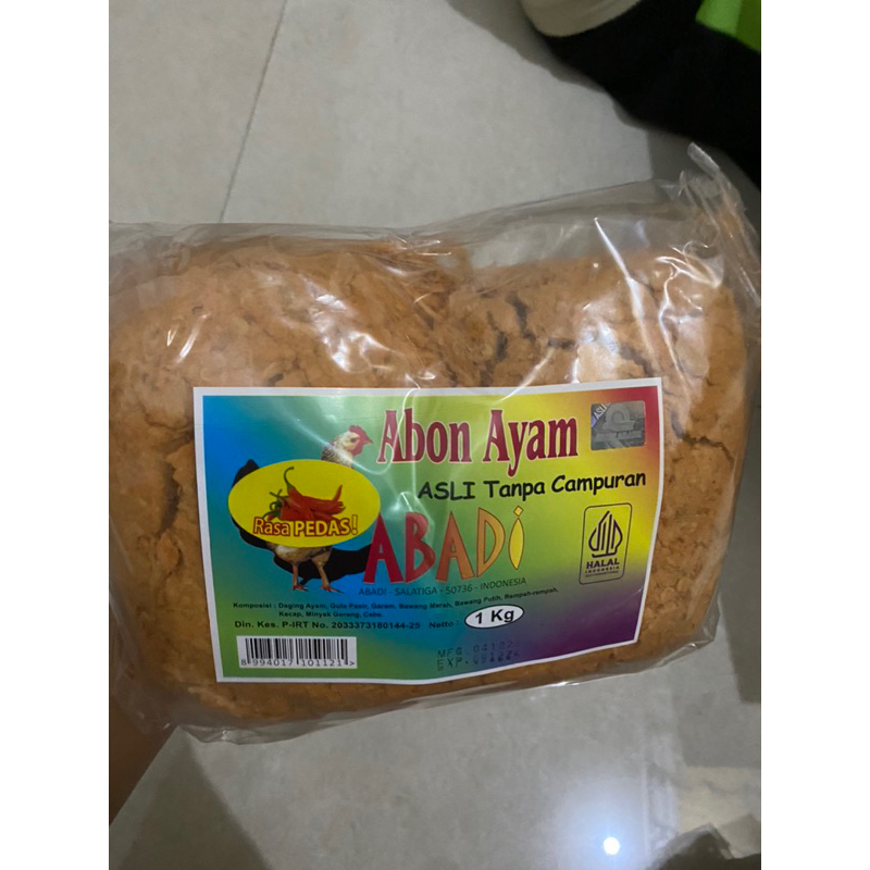 

Abon Ayam Abadi pedas manis