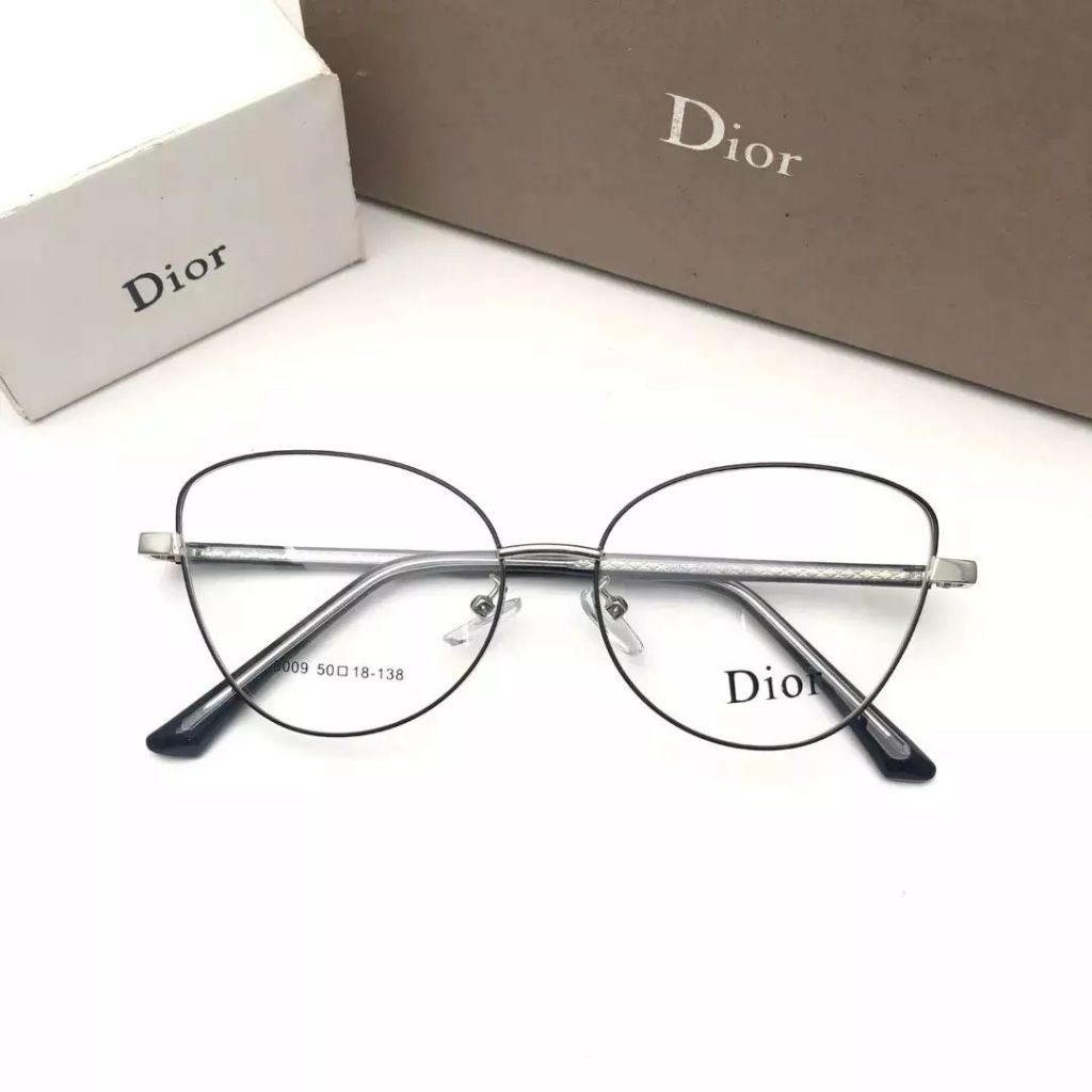 KACAMATA DIOR CAT EYE BESI BISA GANTI LENSA ANTI RADIASI BLURAY PHOTOCROMIC