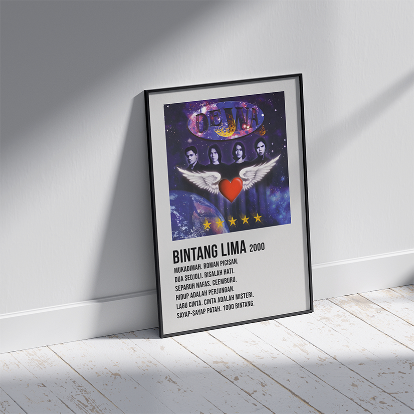 Frame Poster Dewa 19 Bintang Lima